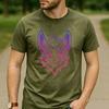 Neon Pink Purple Gradient Protogen Mechanical Furry Fursona T Shirt Unisex 100 Cotton Loose Fit Furry Fan Gift Tops Unisex Tees