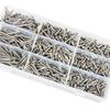 304 Stainless Steel Mixed Head Self-Tapping Screws Set with Flat and Pan Head Countersunk Screws