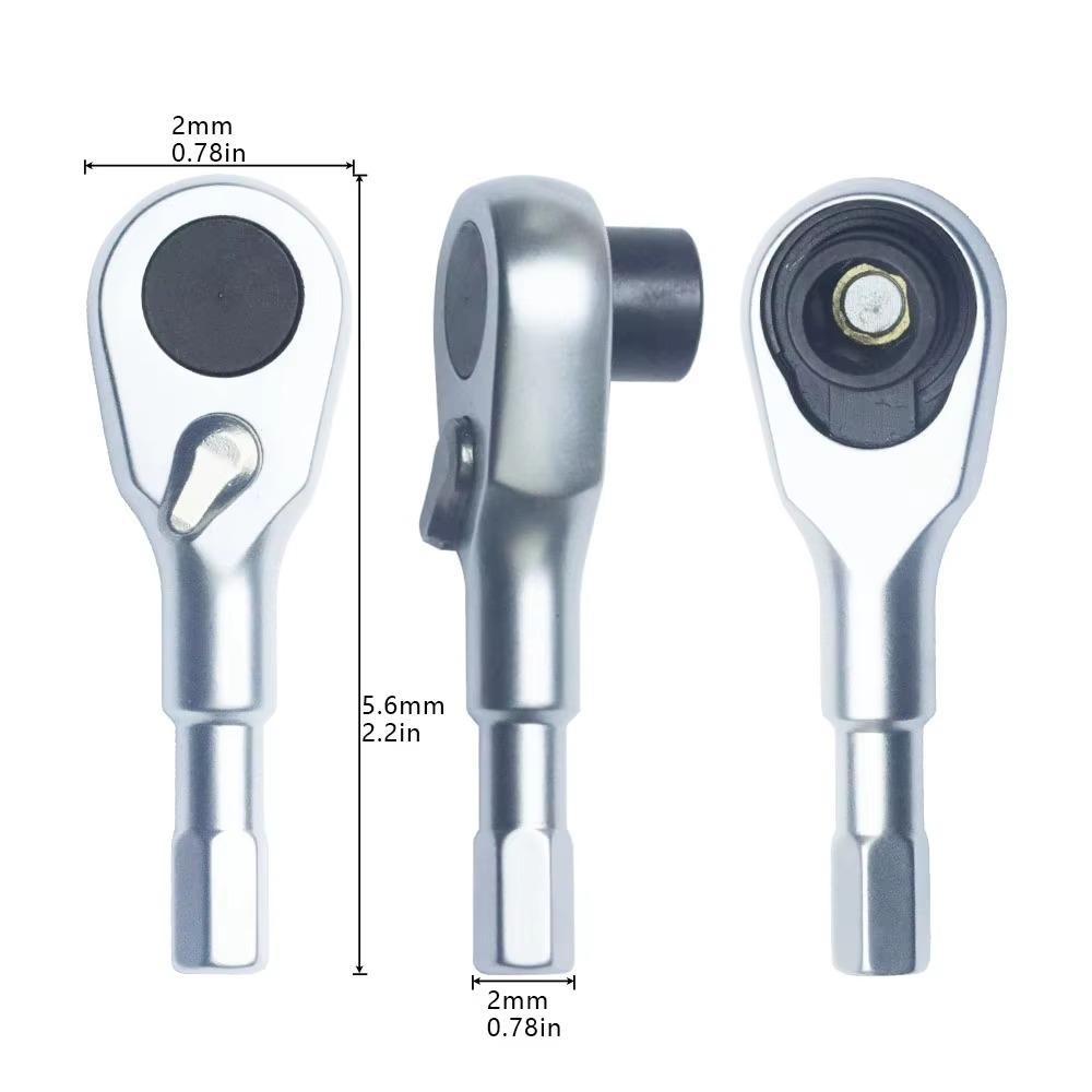 Two-way Hex Mini Ratchet Wrench MINI 72-Tooth Bit Driver Hex Bits Adapters  Repair Tools