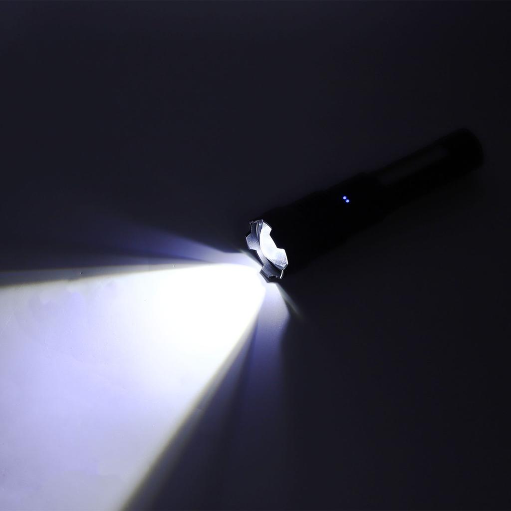 LED Bright Flashlight COB Work Light USB Rechargeable IPX4 Outdoor Lighting White Laser Flashlight 800LM