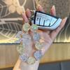 Bag Hanging Beaded Phone Chain Irregular Transparent Beads Pendant Sweet Candy Keychain Key Decor