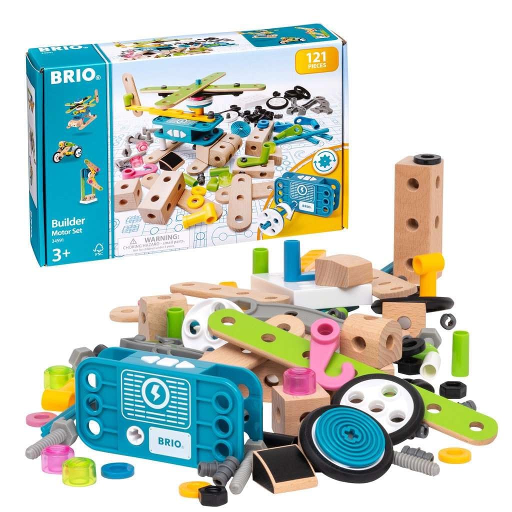 Brio Ab Brio Builder 34591 Motor-Konstruktionsset 120 Tlg. - Umfangreiches Set Mit Motor Zum Konstruieren Von Hubschraubern Autos Und Weiteren Beweglichen Objekten Im Brio Builder Konstruktionssystem - Für Kinder Ab 3 Jahren - Bild 11