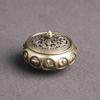 1 Pcs Retro Solid Color Incense Burners Ornament Suitable Home Office Sandalwood Holder Supplies Antique Bronze Household Decor