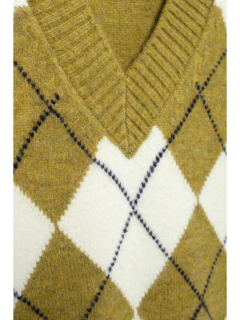 Spring 2025 European & American Style Diamond Pattern Jacquard Knit Vest for Women