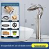 Copper Dual-Use Waterfall Faucet, Splash-Proof, Hot/Cold, Undermount Installation for Washbasins