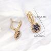 1 para cyrkonii sześciennych kolczyki z kwiatkiem kolczyki angielskie kolczyki z zamkiem modne uniwersalne damskie akcesoria do uszu