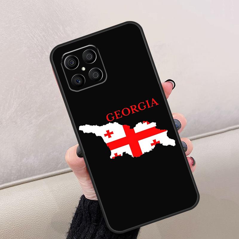 Georgia Grunge Flag For Honor Magic 7 6 5 8 Pro Case For Honor 200 Lite 400 70 50 X8c X8b X9a X9b X9c X9d Win RT