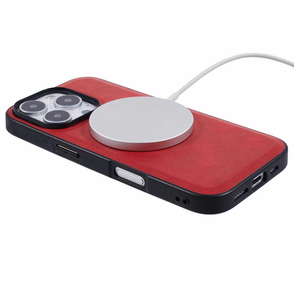 X-LEVEL Bojue-3 Series For iPhone 16 Pro Case Compatible with MagSafe Leather Coated PC+TPU Phone Cover