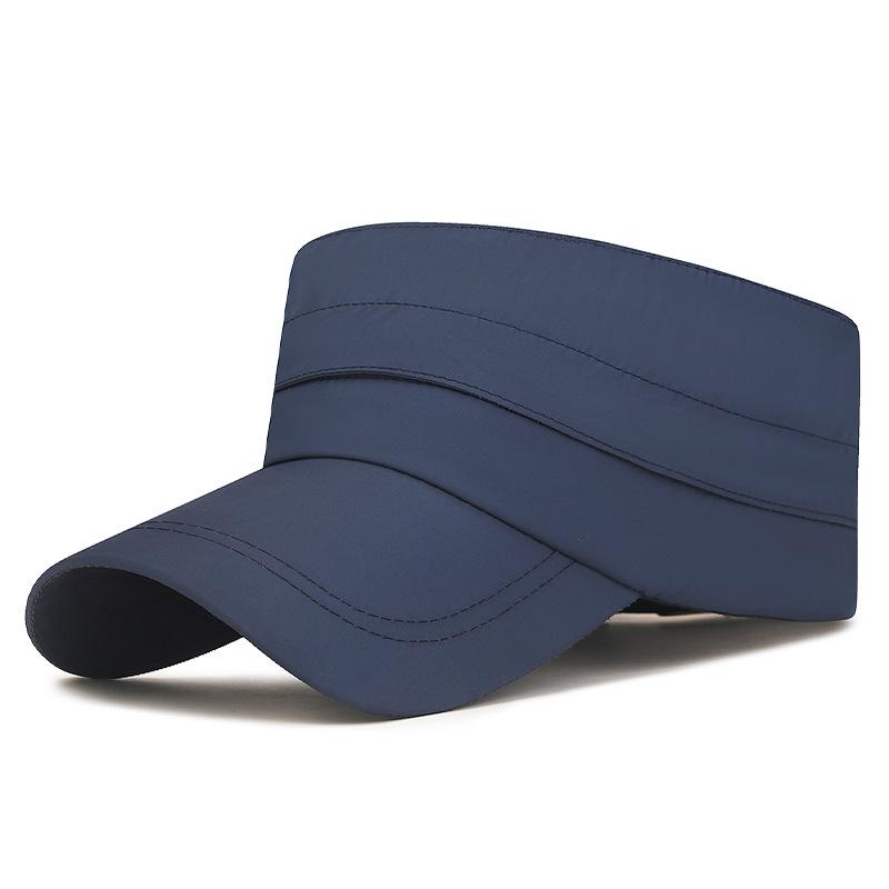 Spring Summer Cap Men Quick-Drying Flat Cap Solid Color Outdoor Removable Hat Top Sports Sunshade Sunscreen Empty Cap