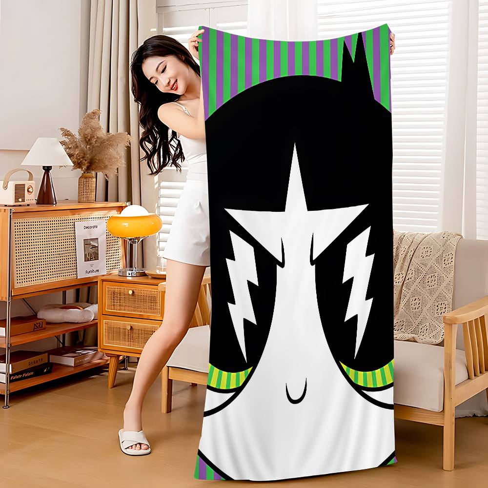 P-Powerpuff Anime G-Girls Badetuch Mikrofaser Weich Wasserabsorbierend Atmungsaktiv Für Mädchen Kinder Dekorative Cartoon Strandtuch