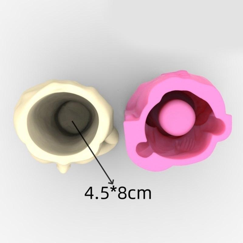 Girl Candle Holder Silicone Mold Cartoon Flower Pots Mold Candle Tray Mold Home Decorations Exploy Resin DIY Crafts