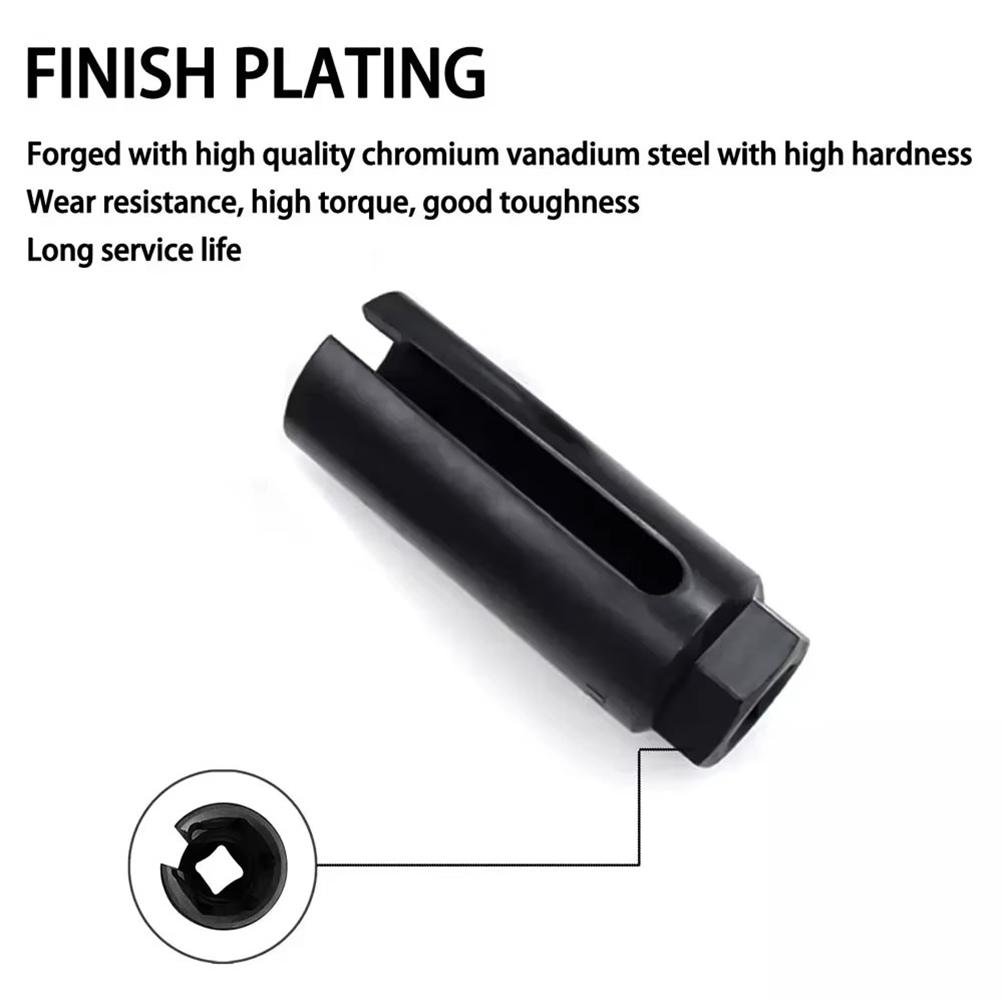 Black Narrow Mouth Oxygen Sensor Socket 22mm 1/2" Drive Tools Socket Car Parts Automotive Wrench Accessories Sensing Repair C3V6