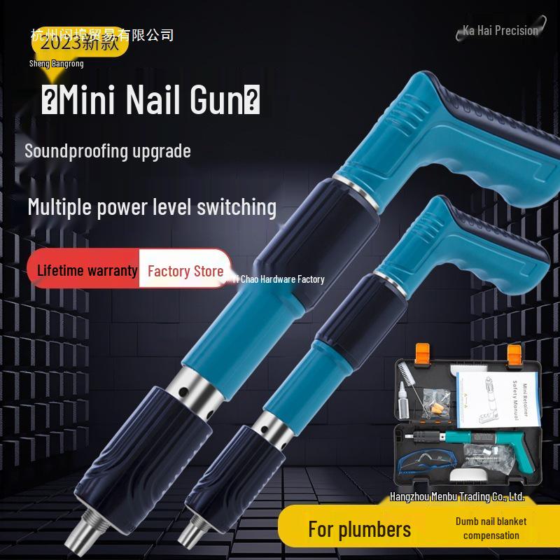 Silenced Mini Powder-Actuated Nail Gun for Concrete Walls