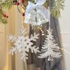 2025 Acrylic Snowflake Christmas Tree Bells Pendant  Star Room Home Decoration Christmas Navidad Ornaments Christmas Supplies
