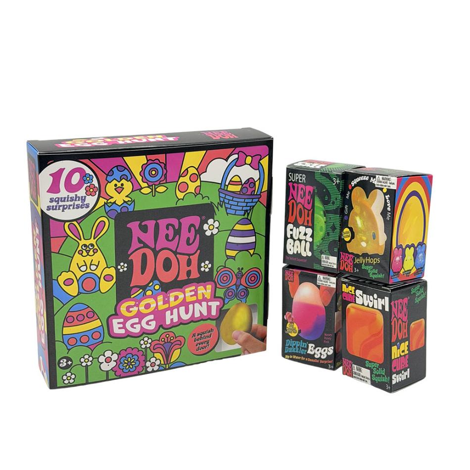 Needoh Golden Egg Hunt Game Blind Box Easter Fidget With With Squishy Surprise Stress Relief Squeeze For Kids' Easter Party