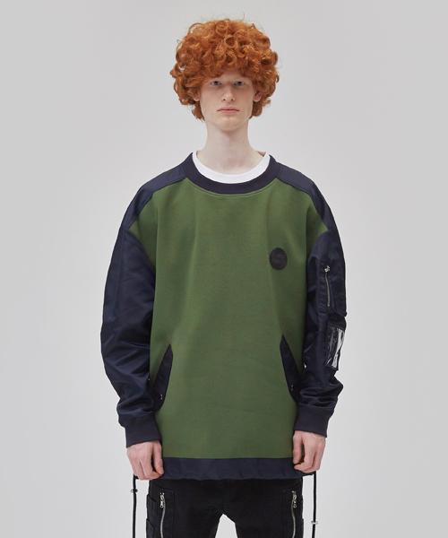 Свитшот Zensai Oversized с плетеным патчем [Хаки] Khaki/Xs