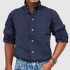 Men’s Business Casual Solid Button-Up Shirt