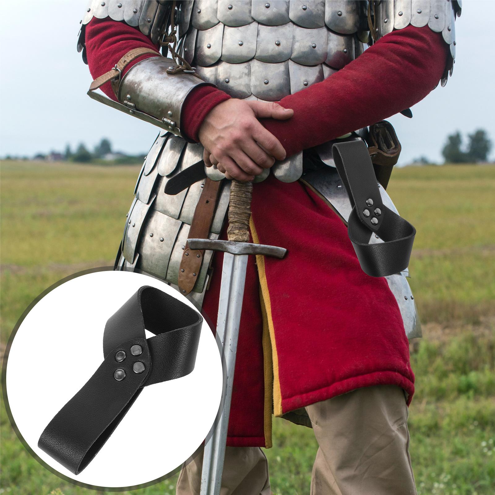 

Ножны для средневекового рыцарского меча из искусственной кожи с изображением лягушек, держатель для ренессансного рукава на Хэллоуин, черный поясной ремень чёрный