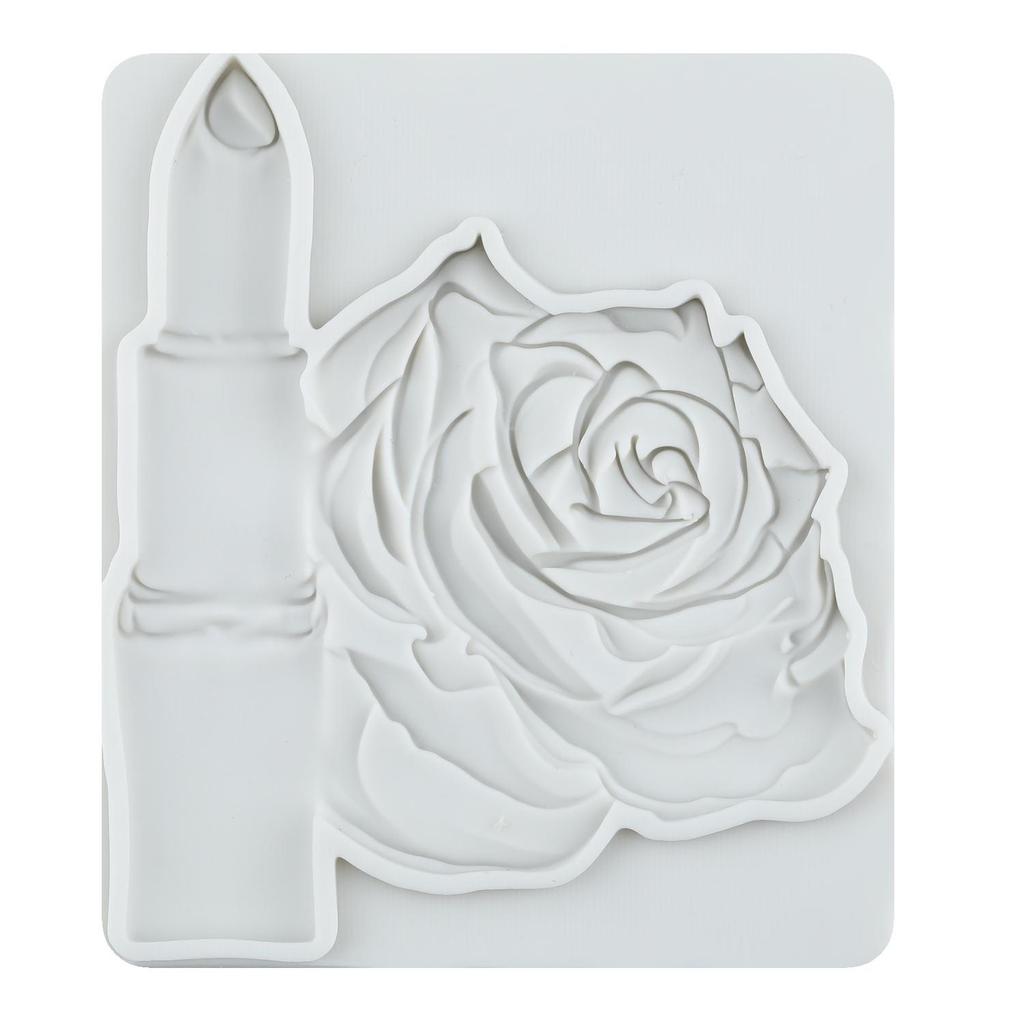 Rose Lipstick Silicone Molds Lipstick Fondant Mold Cake Decorating Tools Cupcake Topper Candy Chocolate Gumpaste Mold