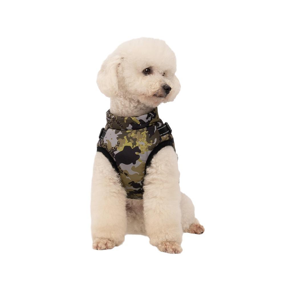 Winter Dog Clothes Outdoor Thickened Warm Pet Cotton-Padded Clothes Reflective Webbing Cotton Vest Chest Back