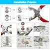 50-100Pcs Metal Prong Snap Button Hollow/Solid Press Prong Ring Button Studs Fasteners For Clothes Garment Sewing Bags Shoes