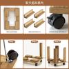 KIRIGEN Wooden Newspaper Storage Rack, Magazine Storage, Newspaper Holder, with Japanese Instructions, Casters, Easy Assembly, Brown (TQ-XWZJ-JP-DBR)