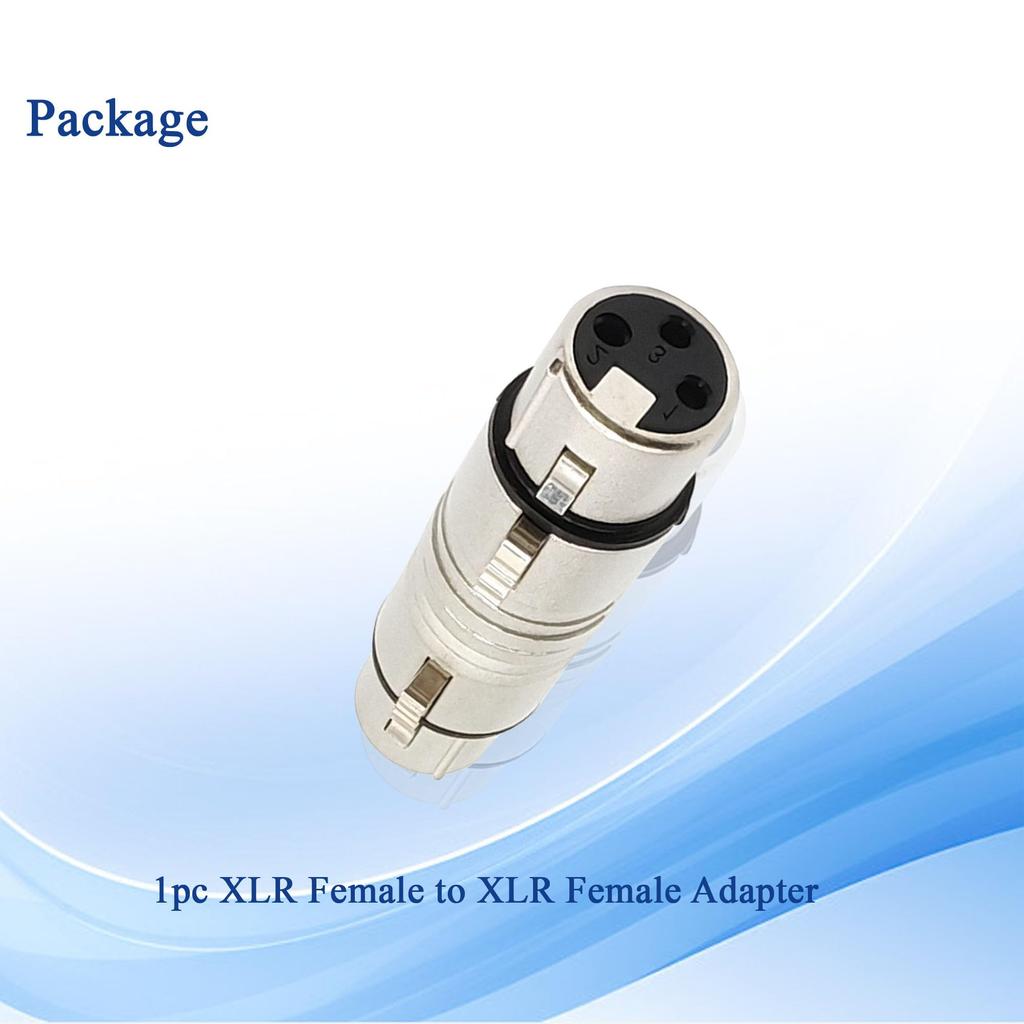 Voluty Tek Dual XLR Female Adapter XLR Female Coupler for Audio Cables or PA Systems 3-Pin