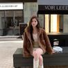 Women's Short Hooded Faux Lamb Wool Coat - Autumn/Winter 2025, Double-Sided Plush, Thickened for Warmth.