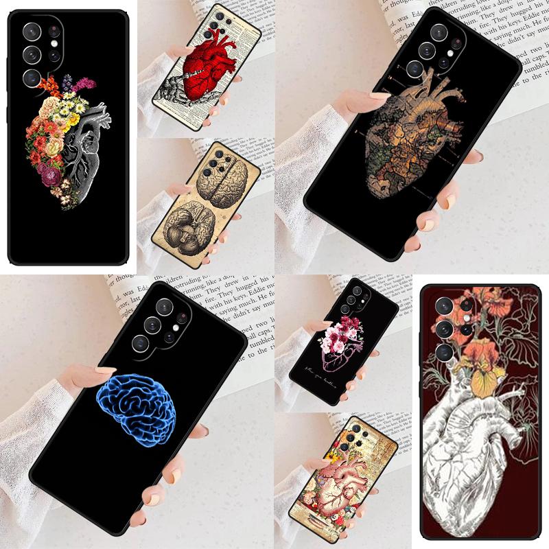Human Heart Anatomy Cell Phone Case for Samsung Galaxy S26 Ultra S25 S24 S23 S22 S21 S20 Note10 Cover