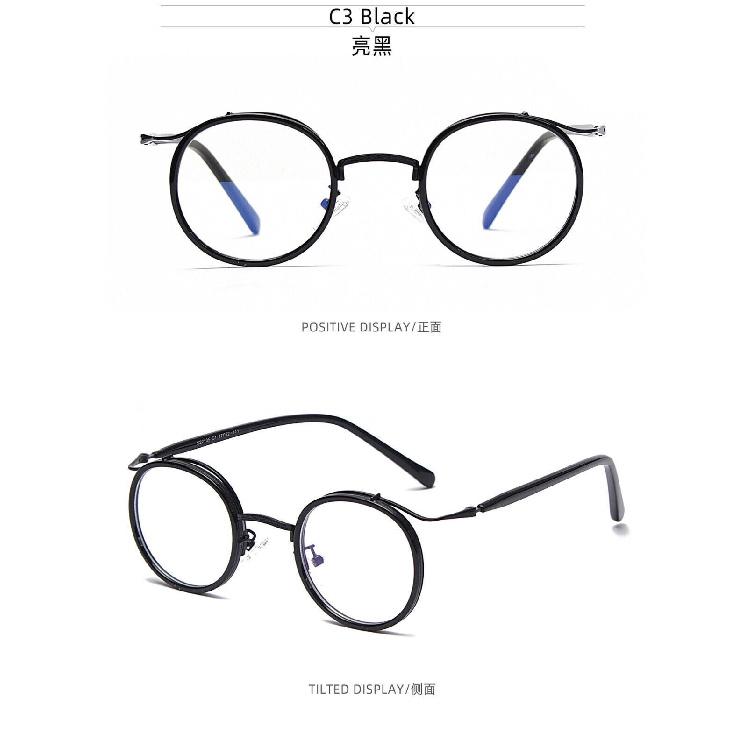 Retro Round Literary Eyeglass frames Vintage Women Men Full Rim Glasses