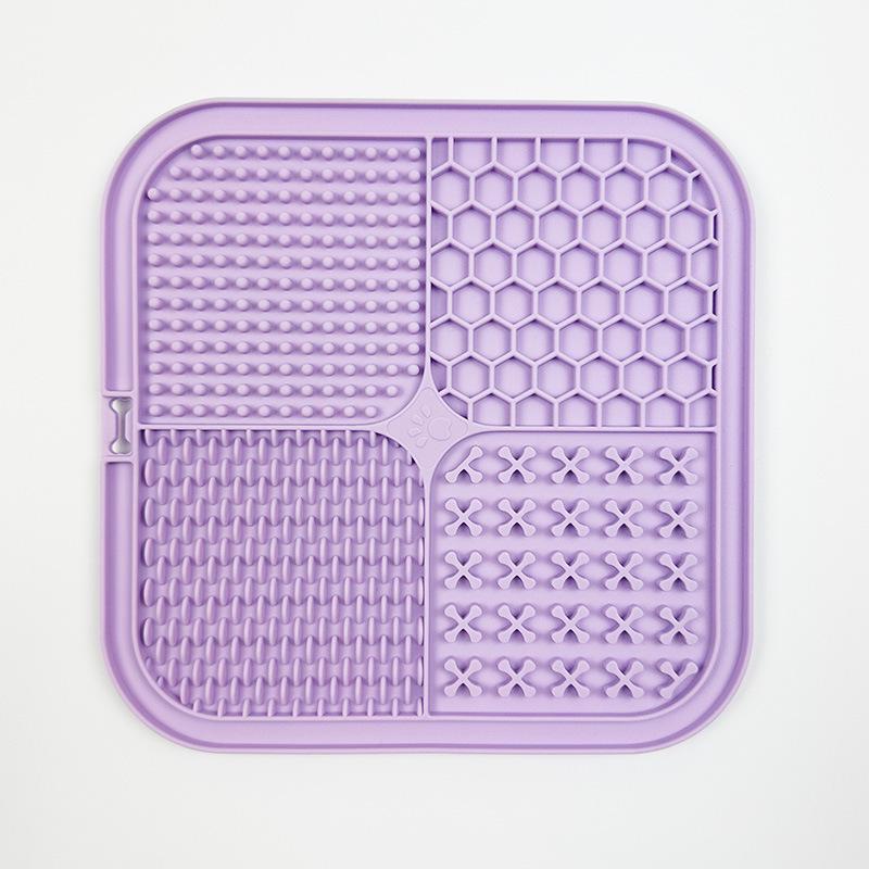 Silicone Pet Slow Feeder Mat with Suction Cup - Non-slip Licking Plate for Dogs and Cats