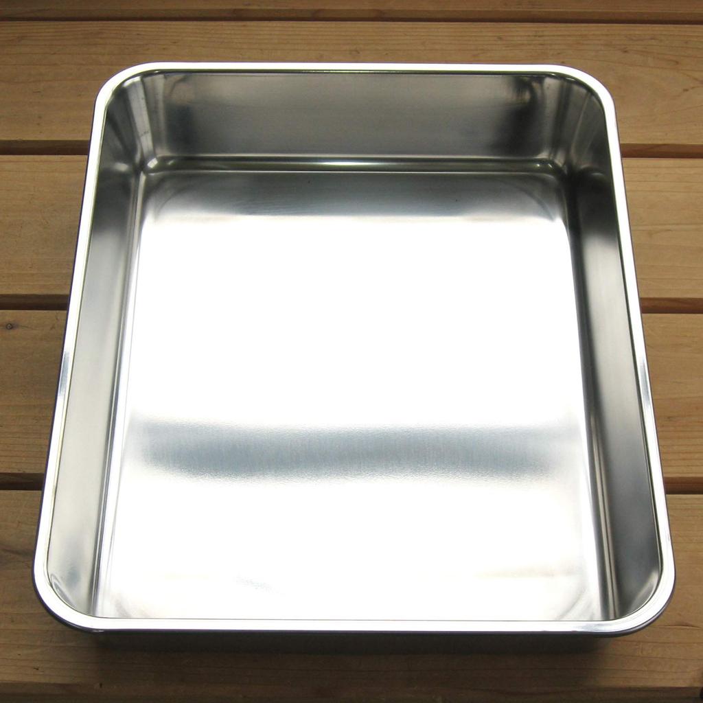 Nagao Tsubame-Sanjo Square Tray with Lid and Mesh, XL Size, Set of 12, 18-8 Stainless Steel, for Food Preparation, Made in Japan