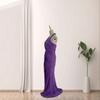 European and American sexy neck halter sequins hip wrap long party dinner party dress dress