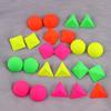 New Korean Neon Yellow Green Round Square Acrylic Stud Earrings For Women Geometric Triangle Matt Earrings Jewelry Party Gifts