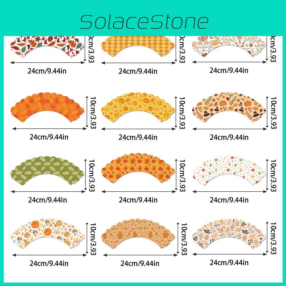 Pumpkin Themed Thanksgiving Leaf Pattern Paper Cake Border Props Decoration