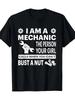 Grease Monkey Funny Dad Joke Auto Mechanic Handyman T-Shirt - 220g