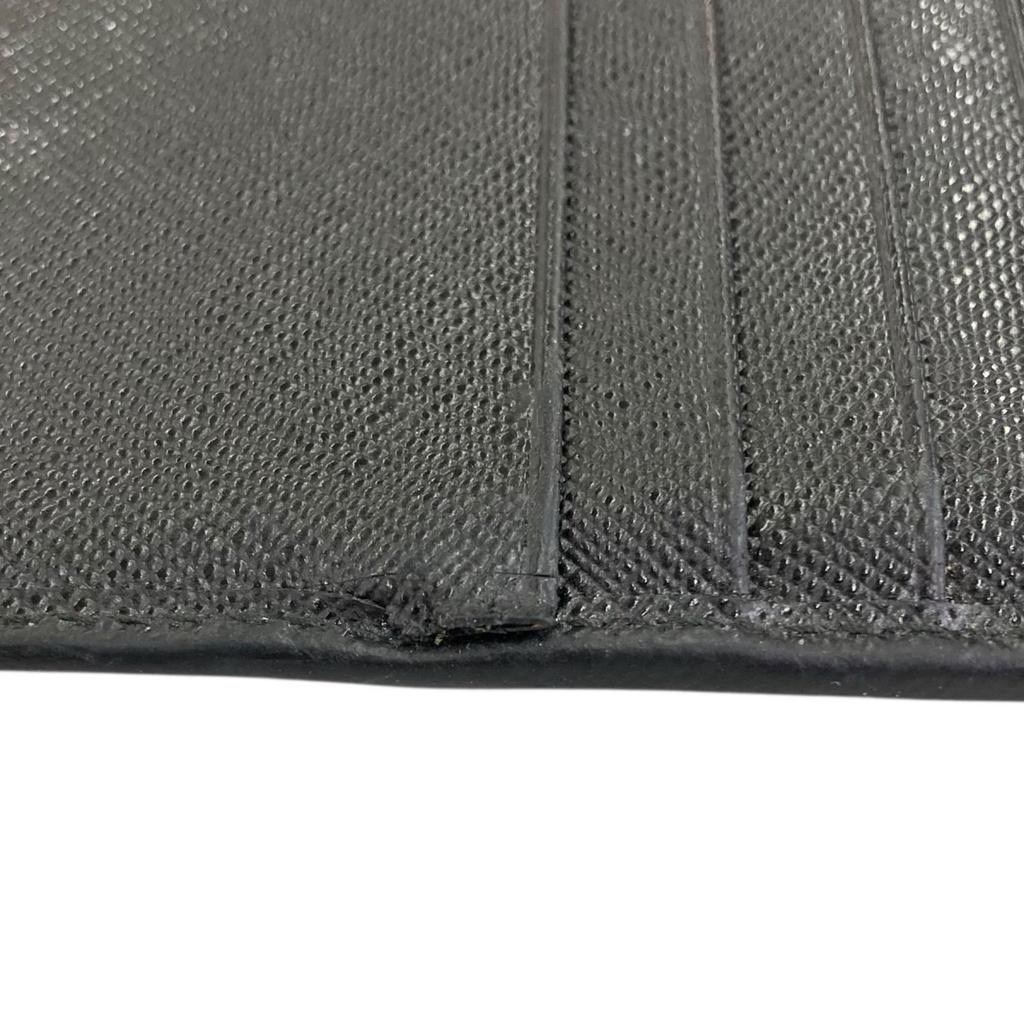 Used 180053 PRADA Prada leather bi-fold long wallet black black