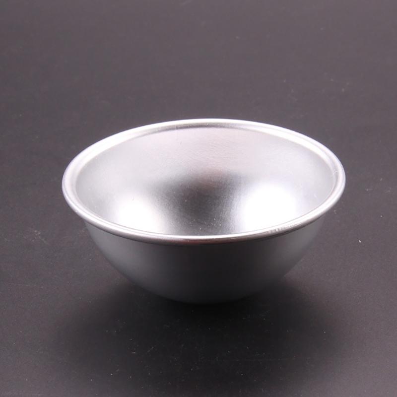 Set Of 50 Hemispheres Baking Molds Silver Aluminum Cake Tins for Wedding Cakes and Mousses Puddings Bakewares