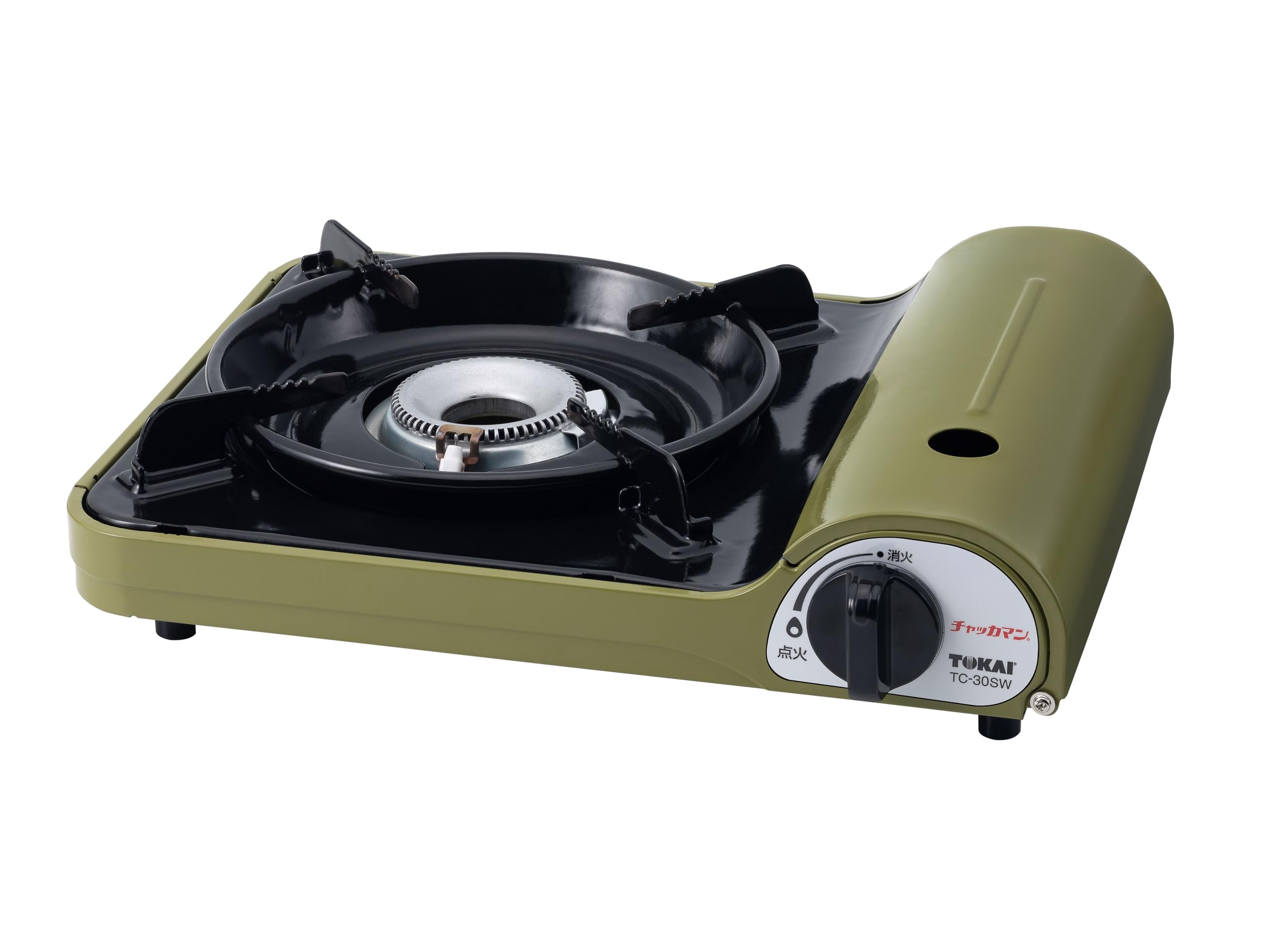 

Tokai Portable Portable Gas Stove with Lighter and Wind Includes Soft Storage Gas Cylinder Sold Ideal for Disaster Outdoor Olive Green TC-30SW Shield,