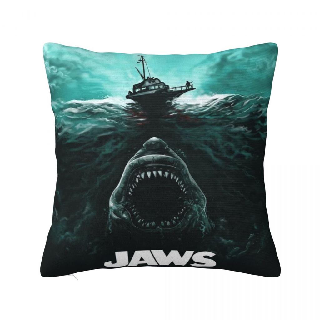 Jaws Th Anniversary Pillowcase Merchandise Printing Cushion Cover Pillow Covers Seat Decor Square Multi Size