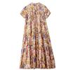 New Vintage Women Plus Size Maxi Dress Spring Summer Long Casual Loose Basic Printing Dress