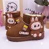 Cute Fleece Snow Boots for Children, Flat Waterproof, Anti-slip and Warm Cotton Shoes for Boys and Girls In Winter