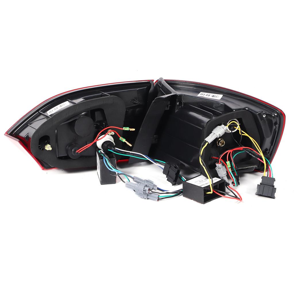 VLAND Full LED Dynamic Tail Lights Cherry Red Lens IP67 Waterproof Fit for MK6 2011-2014