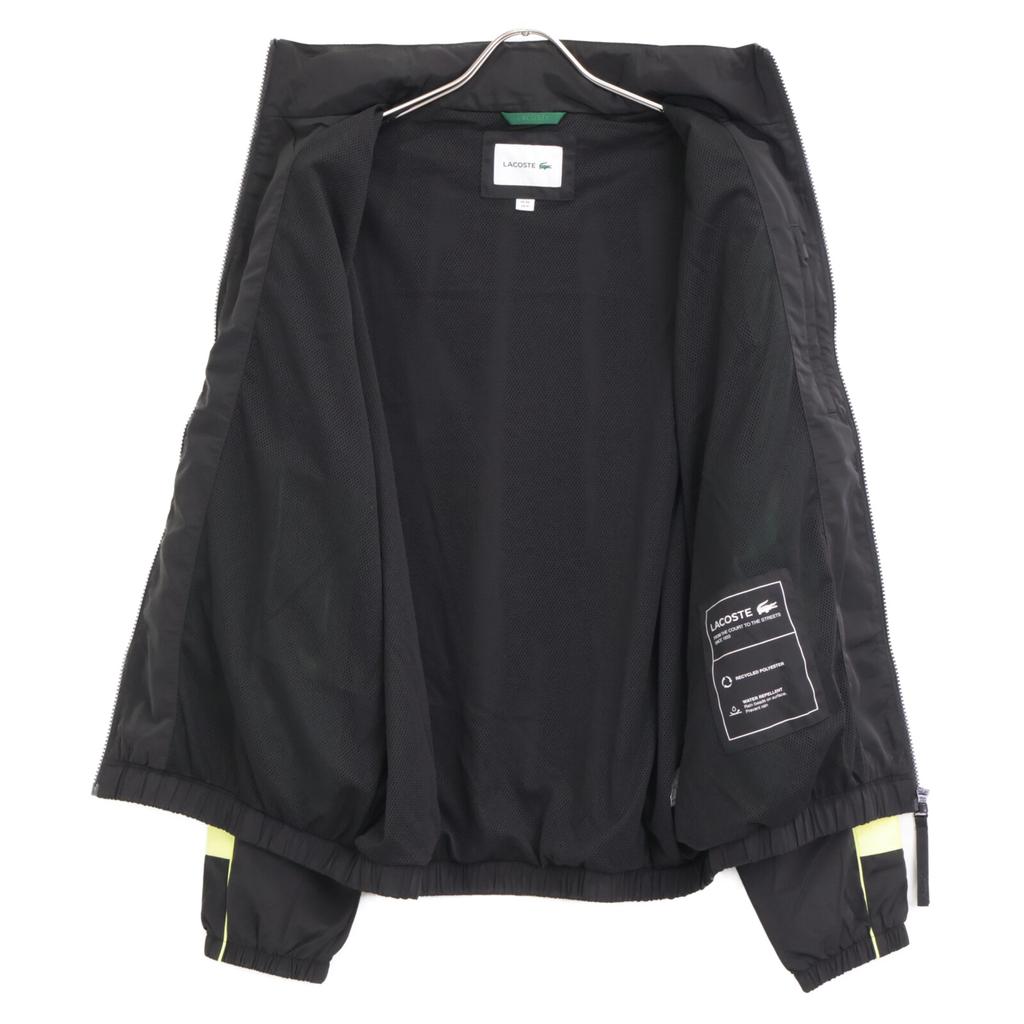Lacoste Excellent Condition BH5983 Asymmetrical Sleeve Showerproof Track Jacket Jacket M blackUsed
