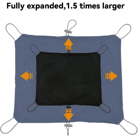 2 Pack Waterproof Cargo Net For Motorcycle, Upgraded High-Elastic Bungee Nets With 6 Strong Hooks, Helmet Luggage Strap Rack Expansion Organizer,