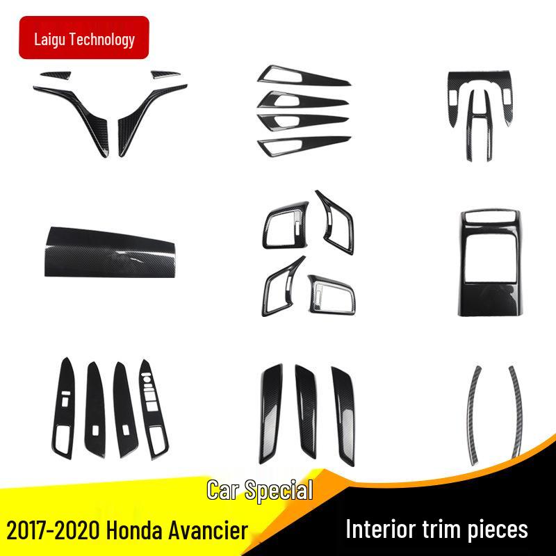 17-20 Avancier Steering Wheel Air Vent Carbon Fiber Peach Wood Interior Trim