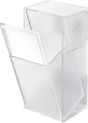 Yamazaki Jitsugyo 3327 Zweiwege-Deodorierperlen-Behälter Klar Ca.. B9 x T7.5 - 13.8 x H18.5cm Smart Magnet Freistehend Klapptyp Einfaches Nachfüllen 3327