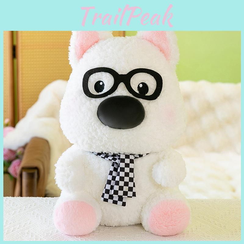 Plush Glasses Dog Toy West Highland White Terrier Doll Children Gift Day