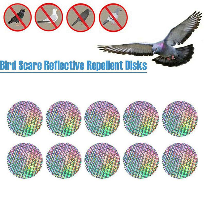 Kell 20pcs Bird Repellent Tape Reflective Anti Bird Scare Reflective Stick Tape