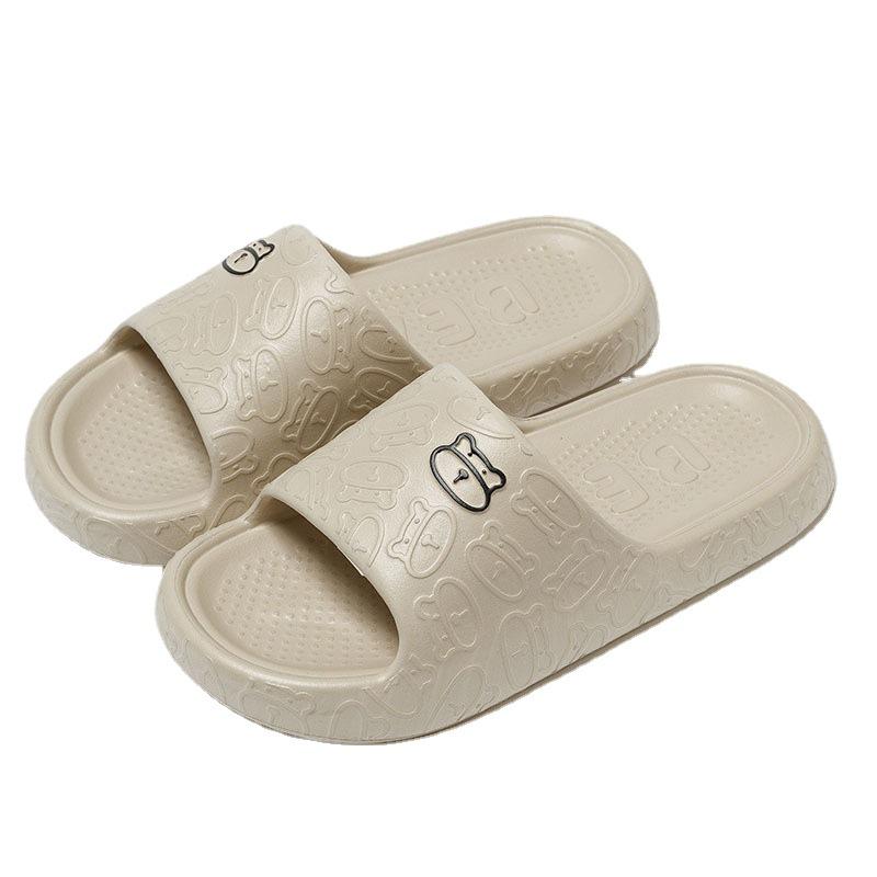 Sommarhalkfria Tecknade Tofflor för Par - Tjock Sula för Hem, Dusch och Hotellbruk